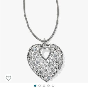Brighton One Love Convertible Heart Necklace Silver NWT